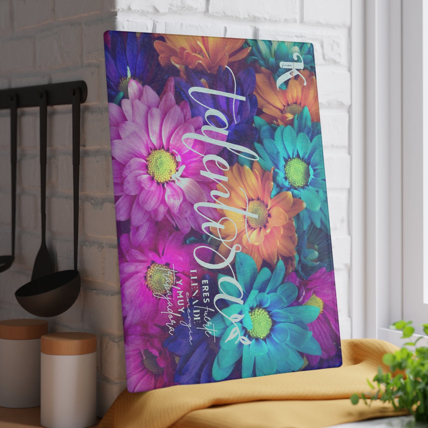 Talentosa p31.17 > Tabla de Cortar Vidrio Msj / Glass Cutting Board Message