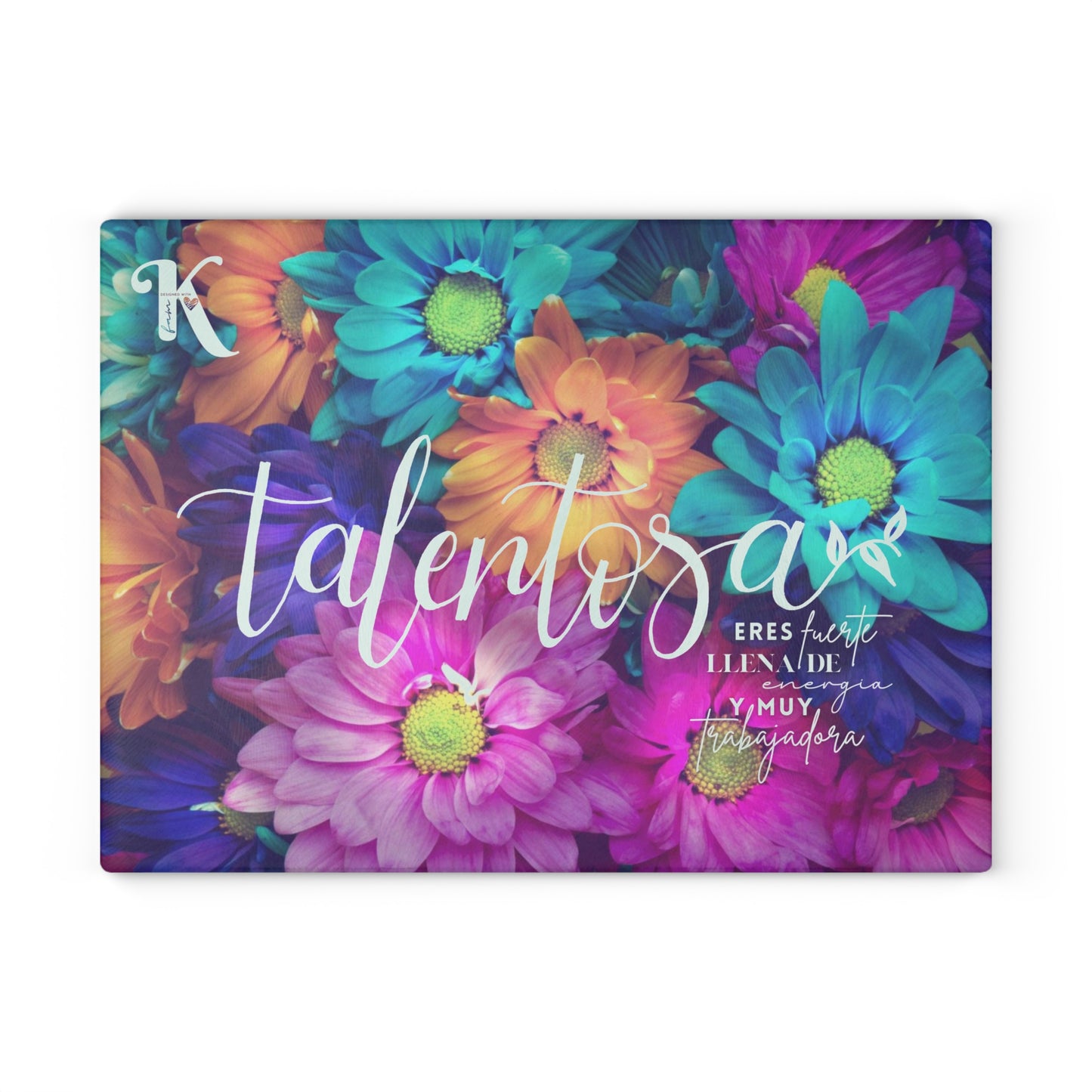 Talentosa p31.17 > Tabla de Cortar Vidrio Msj / Glass Cutting Board Message