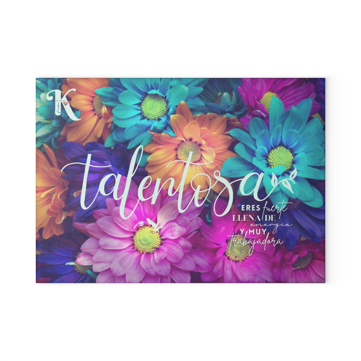 Talentosa p31.17 > Tabla de Cortar Vidrio Msj / Glass Cutting Board Message