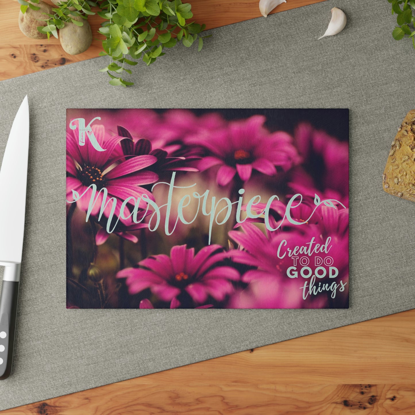 Masterpiece e2.10 > Tabla de Cortar Vidrio Msj / Glass Cutting Board Message