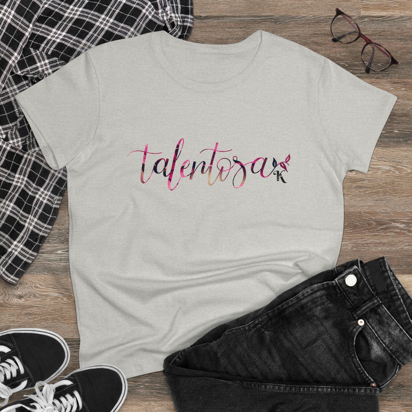 Talentosa p31.17 > Women's Midweight Cotton Tee / Camiseta de algodón para mujer (pink)