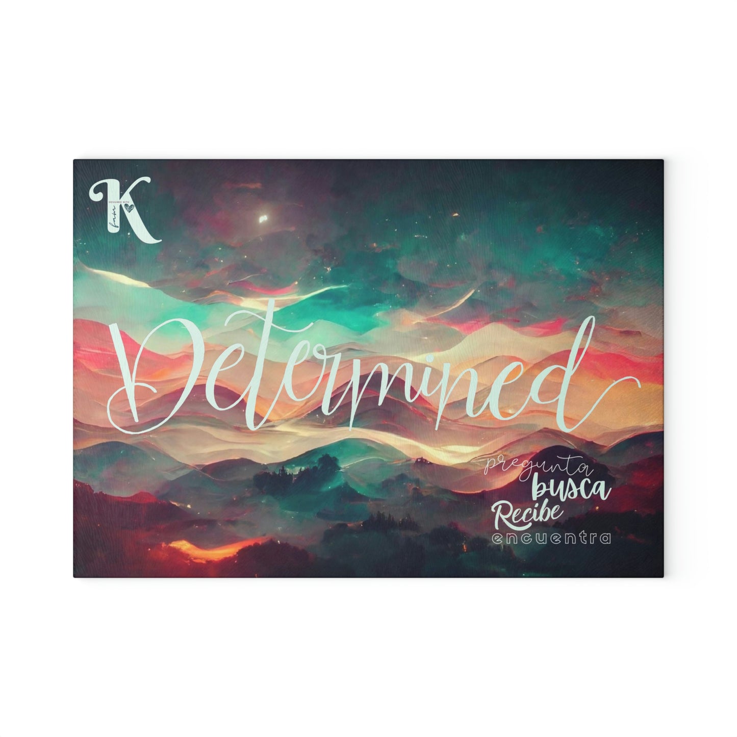 Determined m7.8 > Tabla de Cortar Vidrio Msj / Glass Cutting Board Message