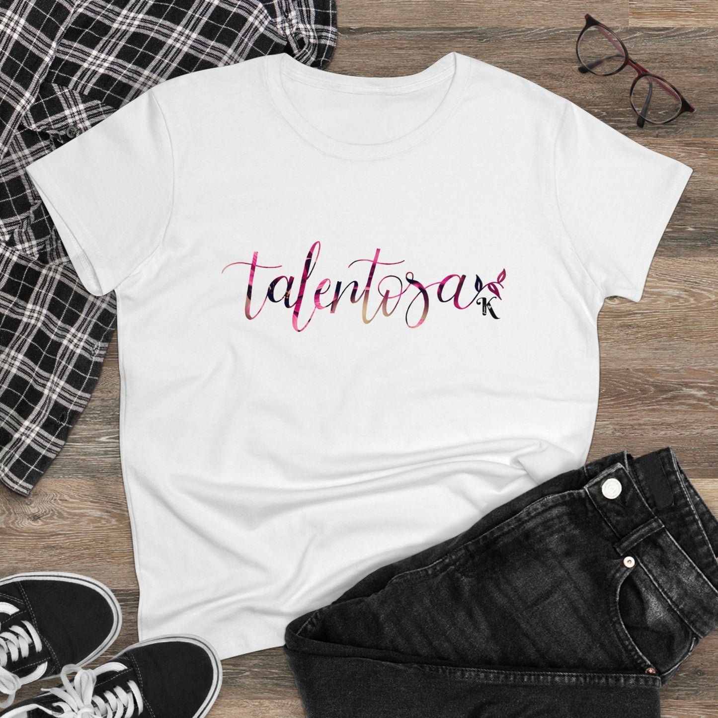 Talentosa p31.17 > Women's Midweight Cotton Tee / Camiseta de algodón para mujer (pink)