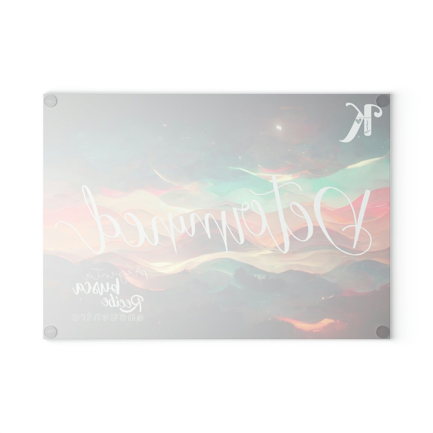 Determined m7.8 > Tabla de Cortar Vidrio Msj / Glass Cutting Board Message